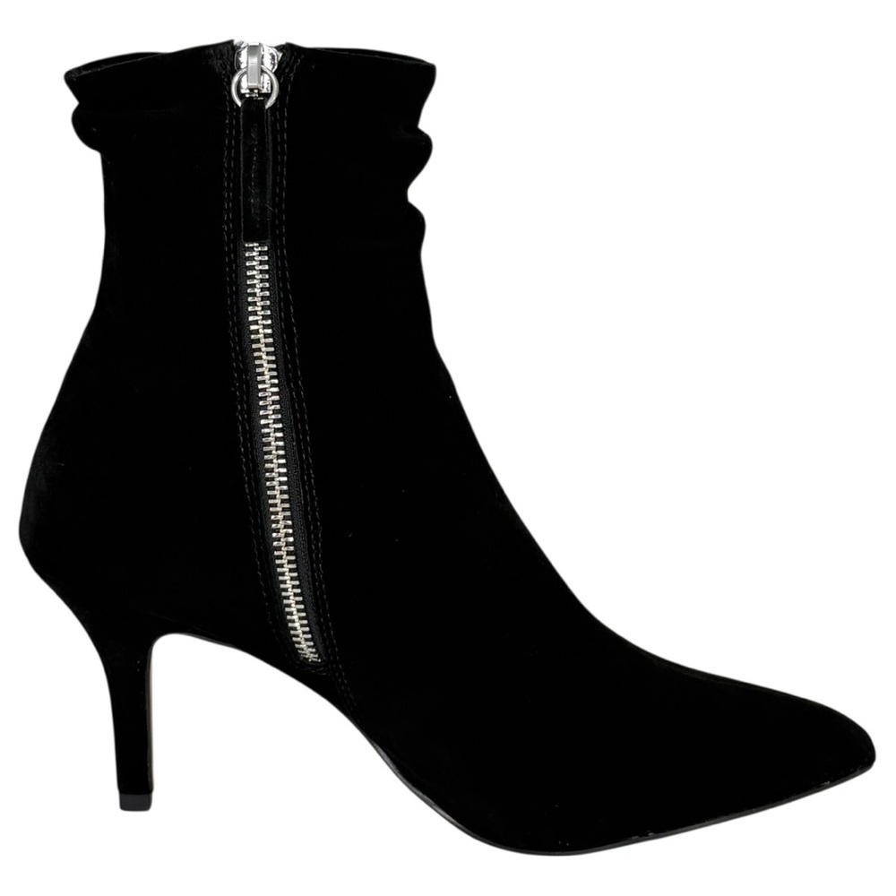 Bella Bita Danielle Black Kidsuede Leather Womens Heeled Ankle Boots Size 10M - Picture 5 of 13
